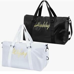Sanwuta Couple Duffel Travel Bag Wedding Honeymoon Gym/weekender (Wifey Hubby)